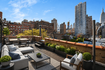 Select units with private outdoor space